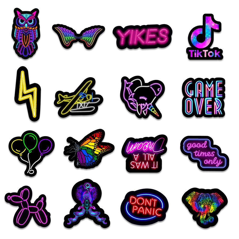 50 neue Neon Aufkleber Auto Dekoration Sticker