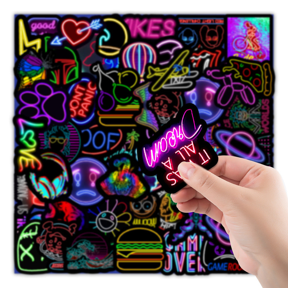 50 neue Neon Aufkleber Auto Dekoration Sticker