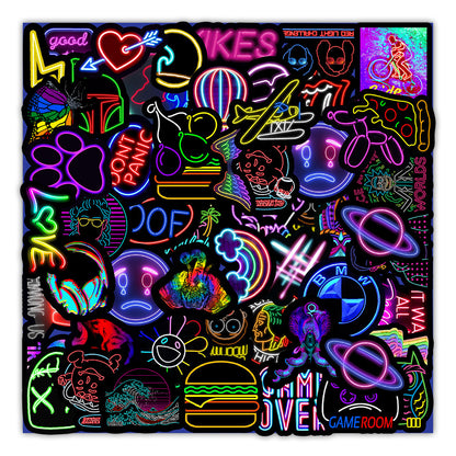 50 neue Neon Aufkleber Auto Dekoration Sticker