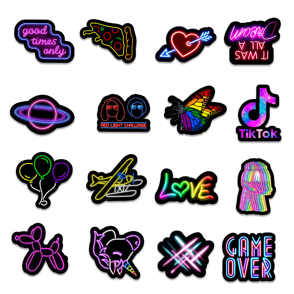 50 neue Neon Aufkleber Auto Dekoration Sticker