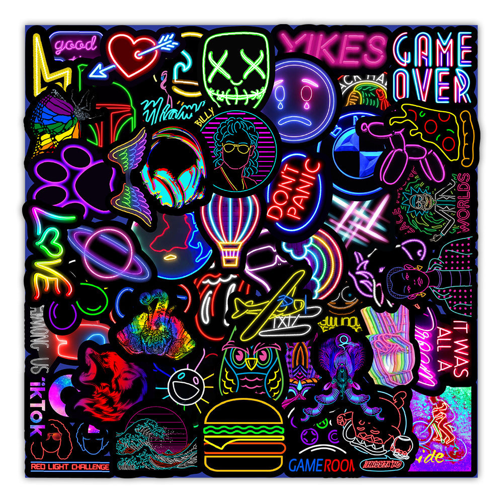 50 neue Neon Aufkleber Auto Dekoration Sticker