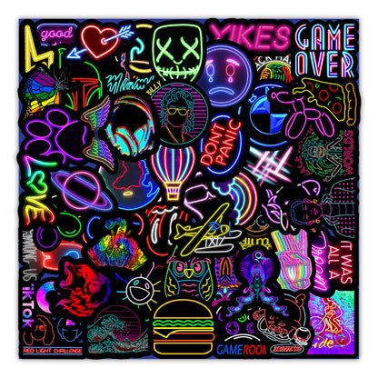 50 neue Neon Aufkleber Auto Dekoration Sticker